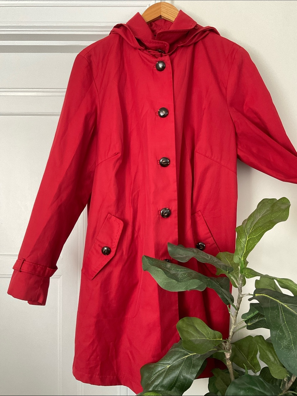 Jones New York Red Trench Coat